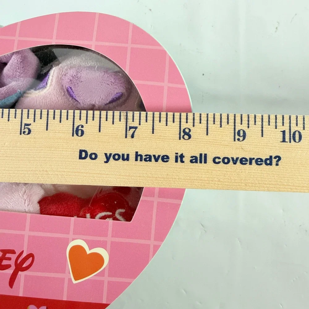Disney Stitch Angel Valentine Plush Character Clip Set‎ In Heart Box Ruz NWT